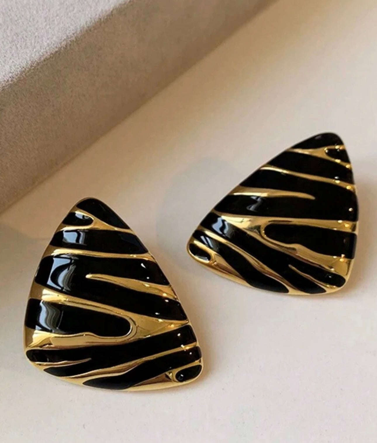 Zebra print earrings