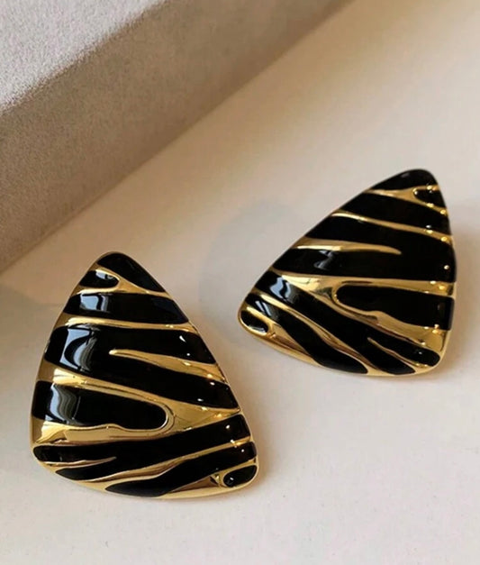 Zebra print earrings