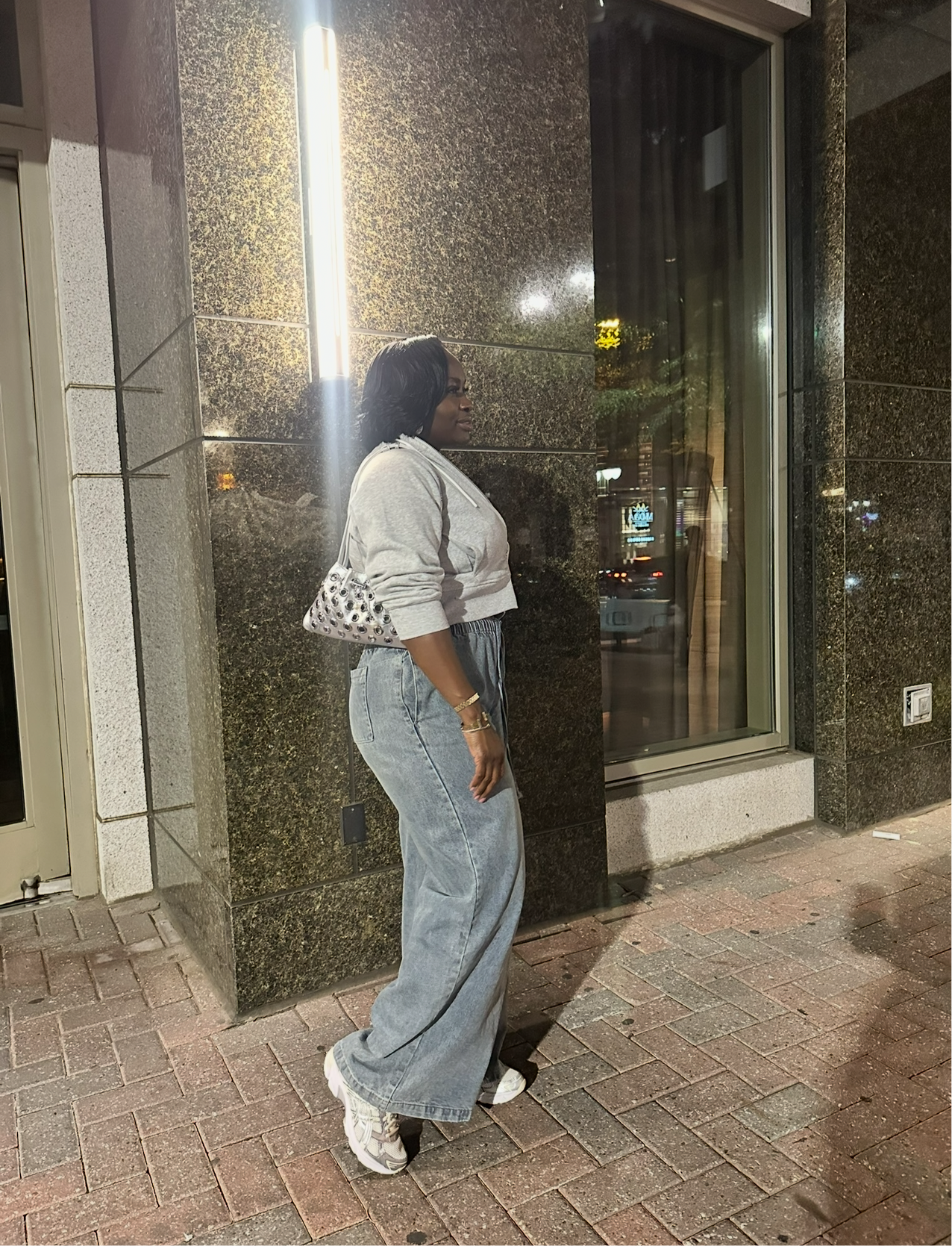 Drawstring denim