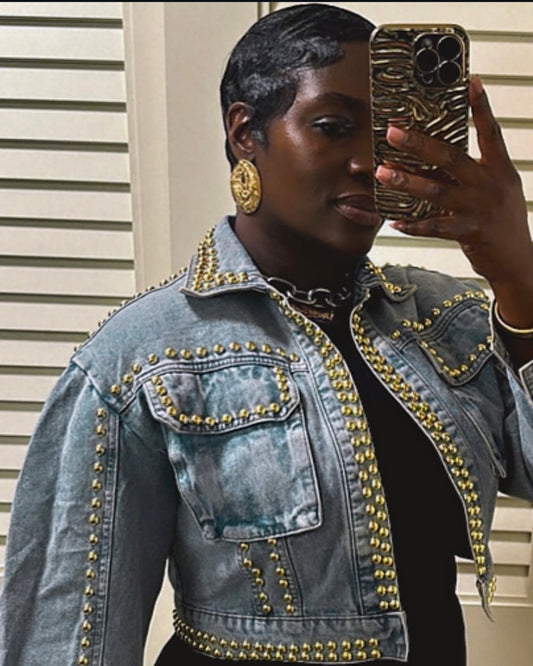 Heartthrob Studded Denim Jacket