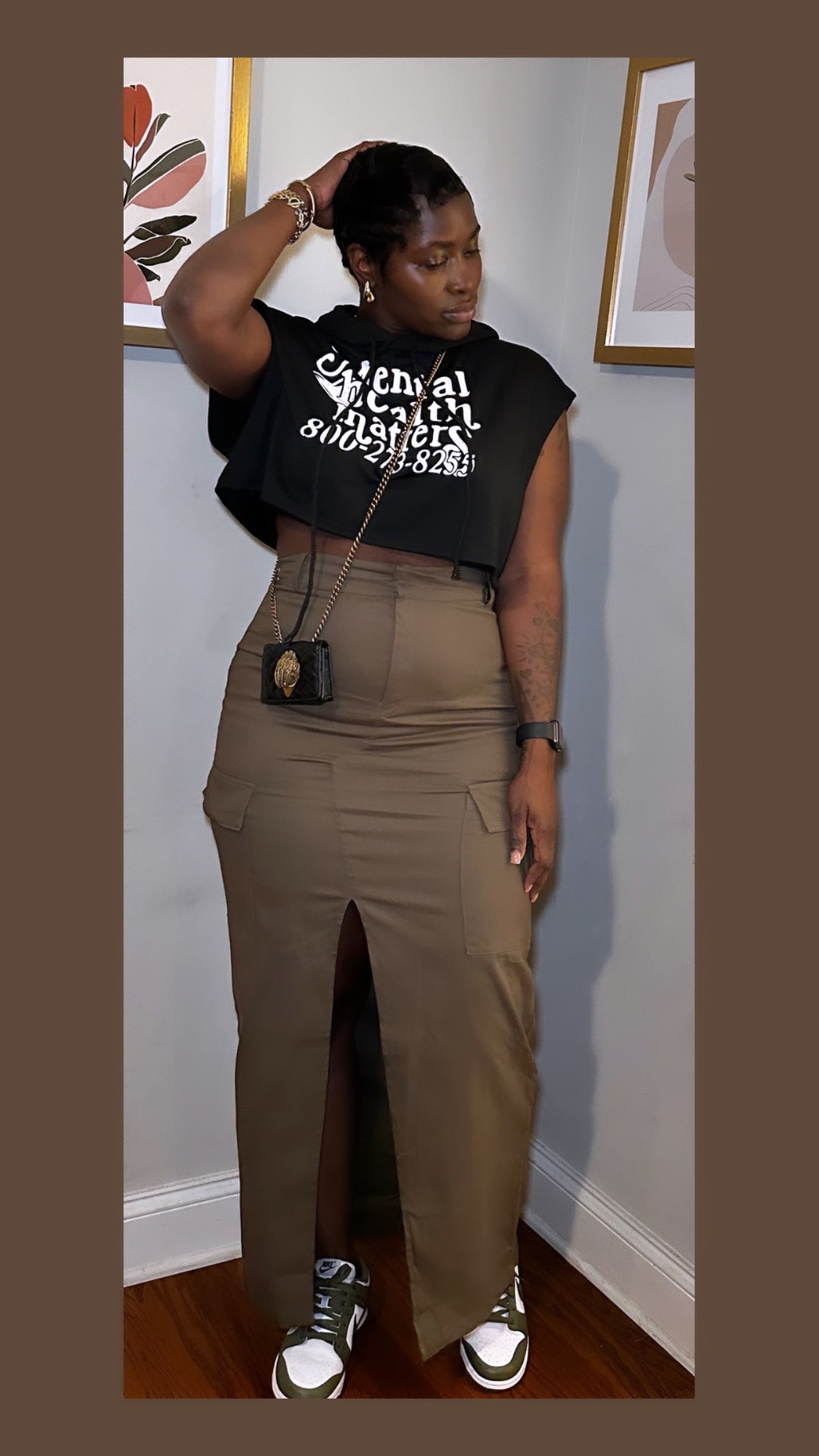 Maxi Cargo Long Skirt