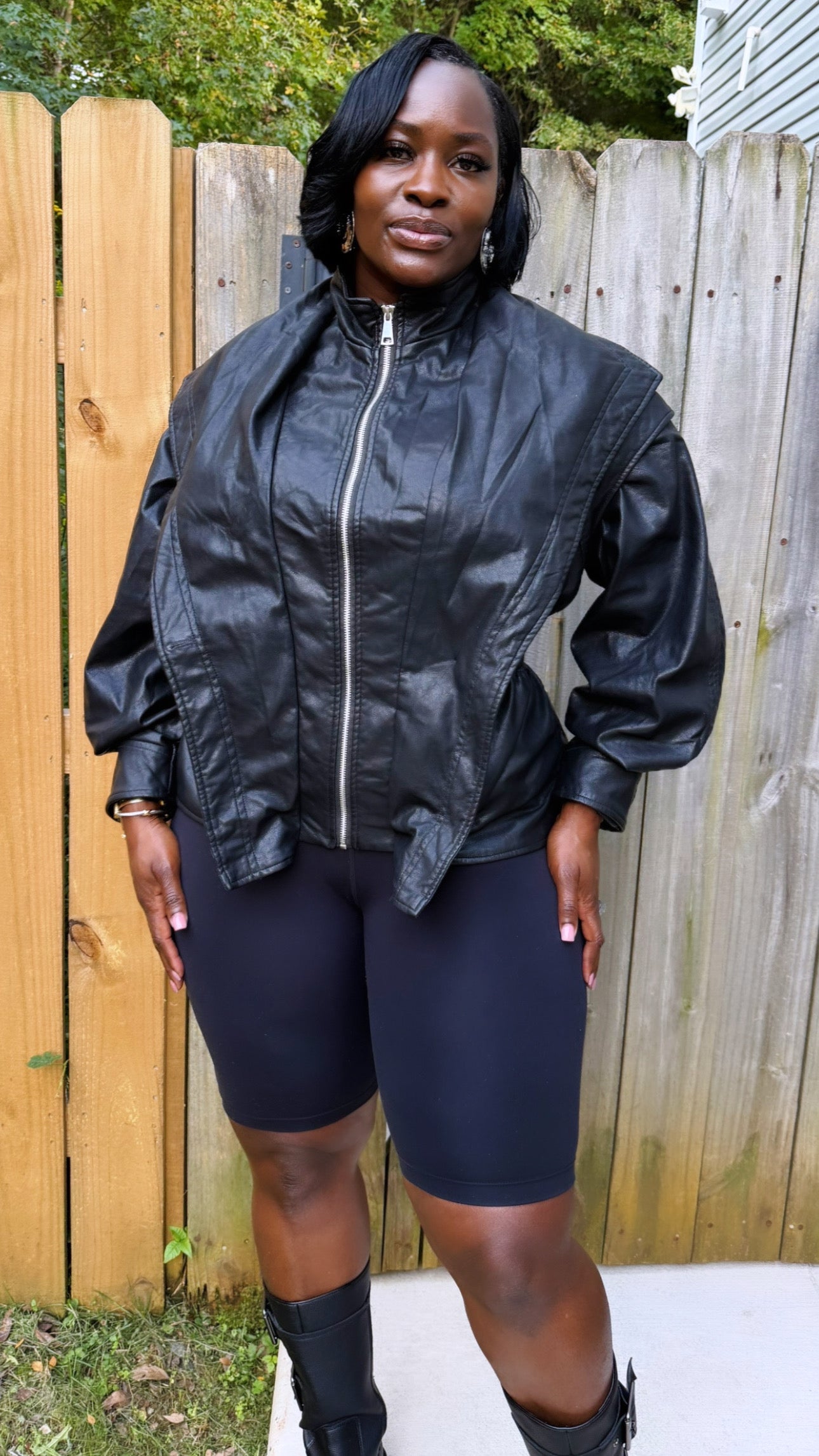 Fly girl leather jacket