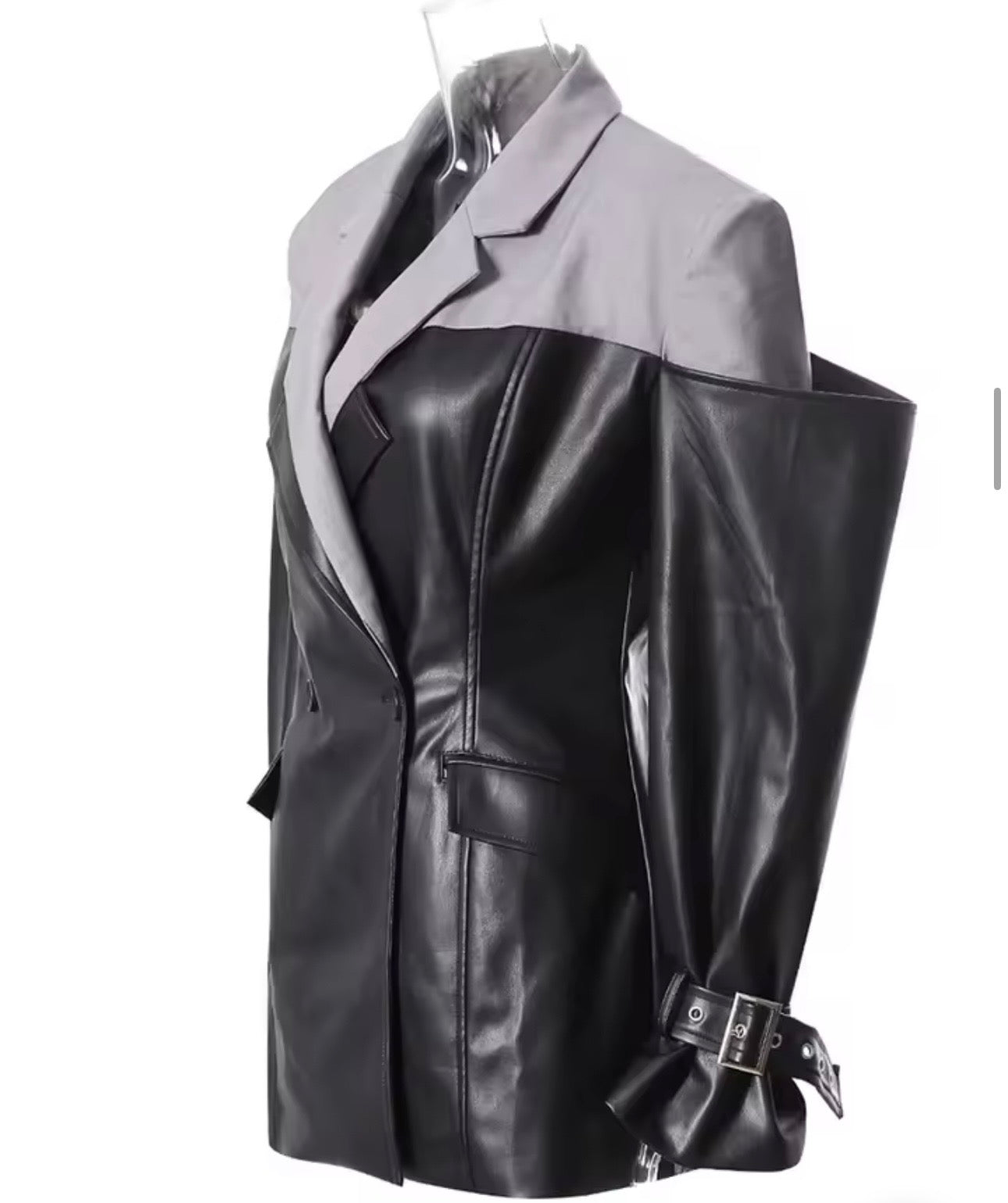 Power Play Leather Blazer (SHIP 10/26)