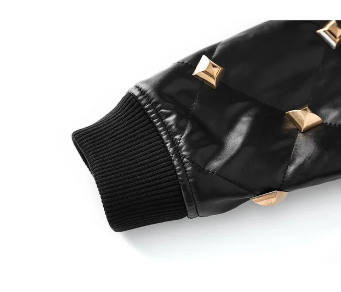 DIAMOND QUILTED PRESS STUDS JACKET