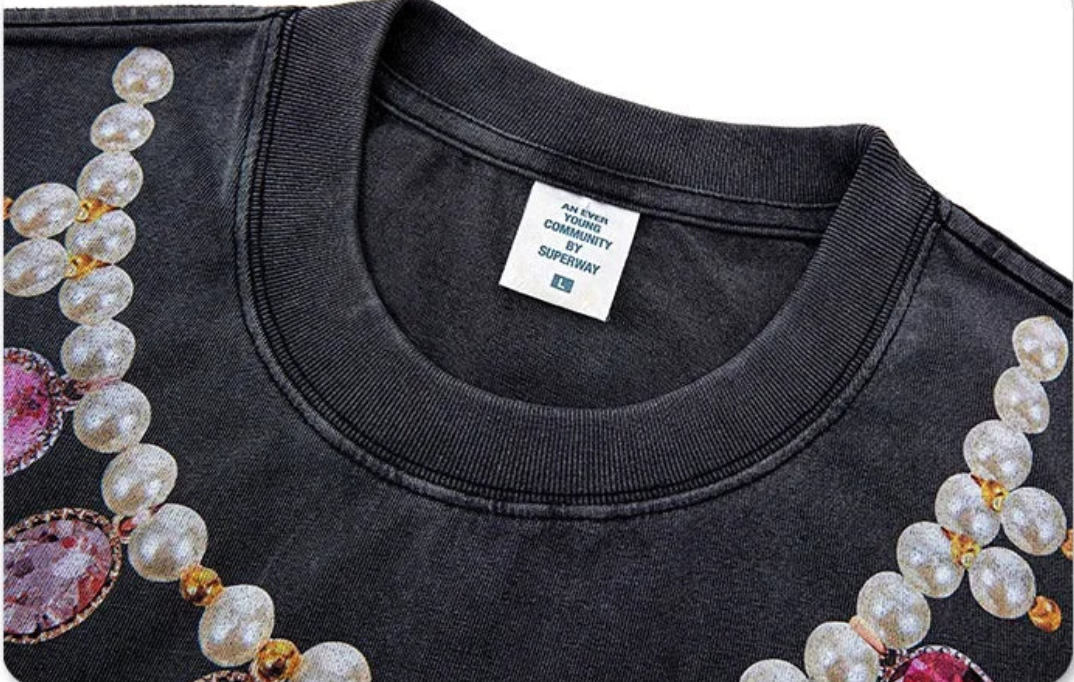 Jeweled Collar Tee