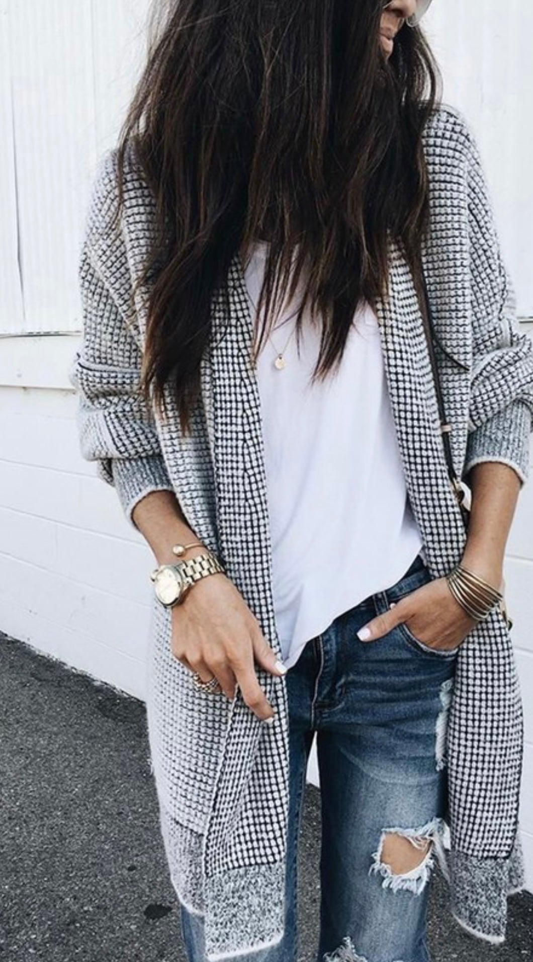 Grey cardigan