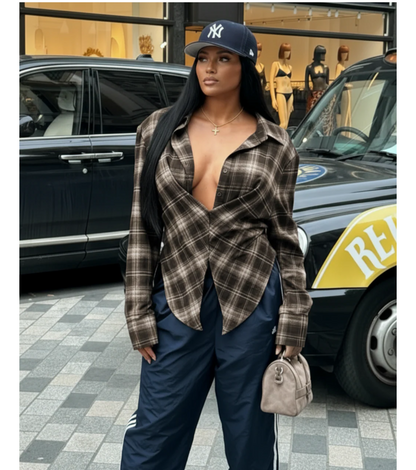 CITY STREETS FLANNEL TOP