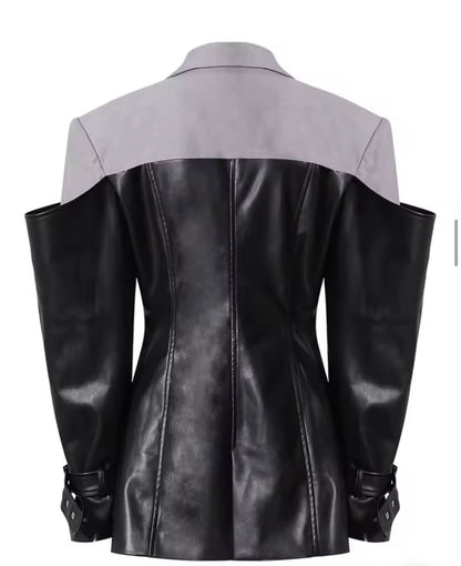 Power Play Leather Blazer (SHIP 10/26)