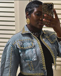 Heartthrob Studded Denim Jacket