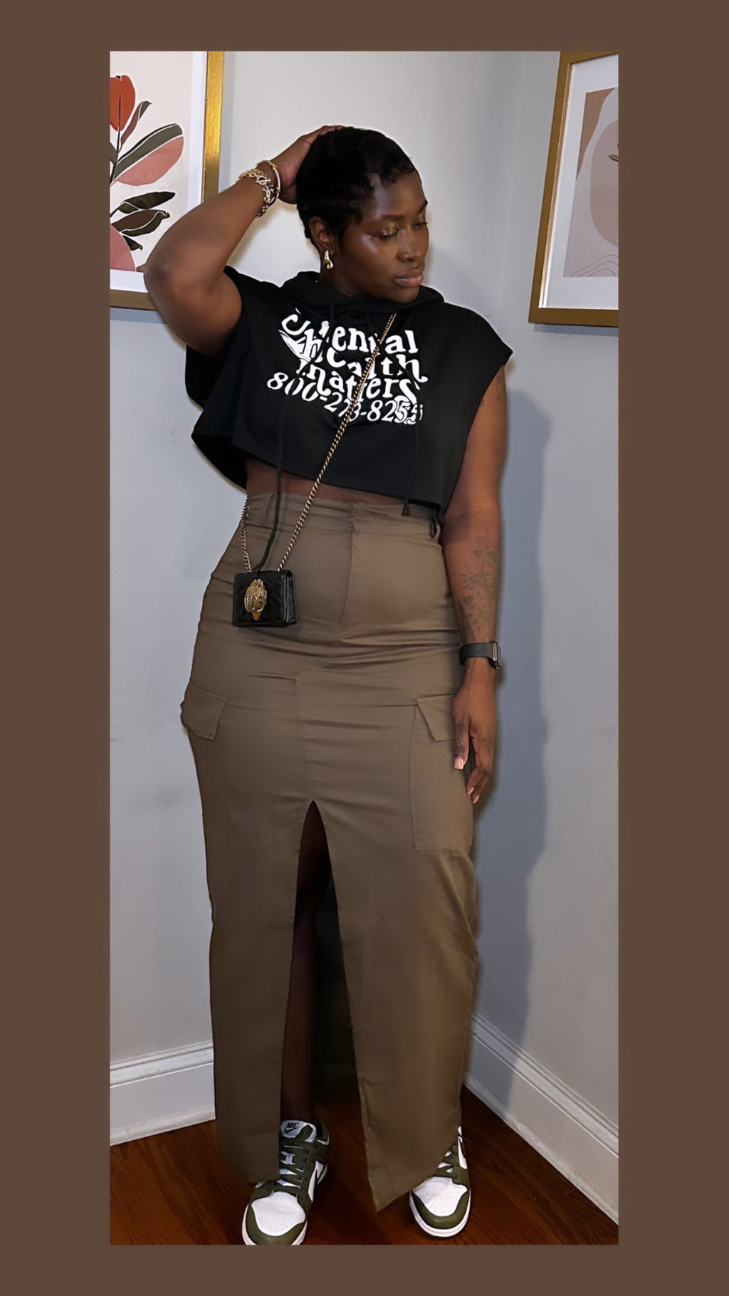 Maxi Cargo Long Skirt