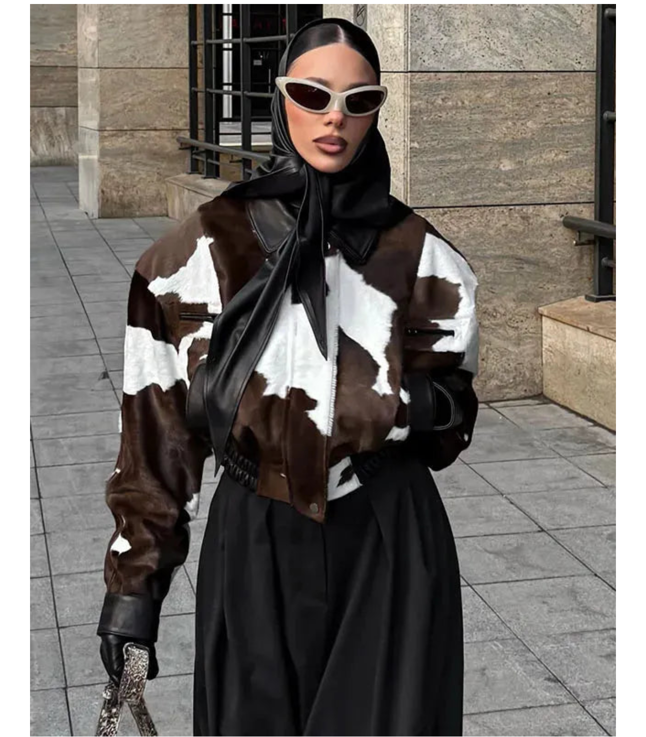 CROPPED COW HYDE JACKET