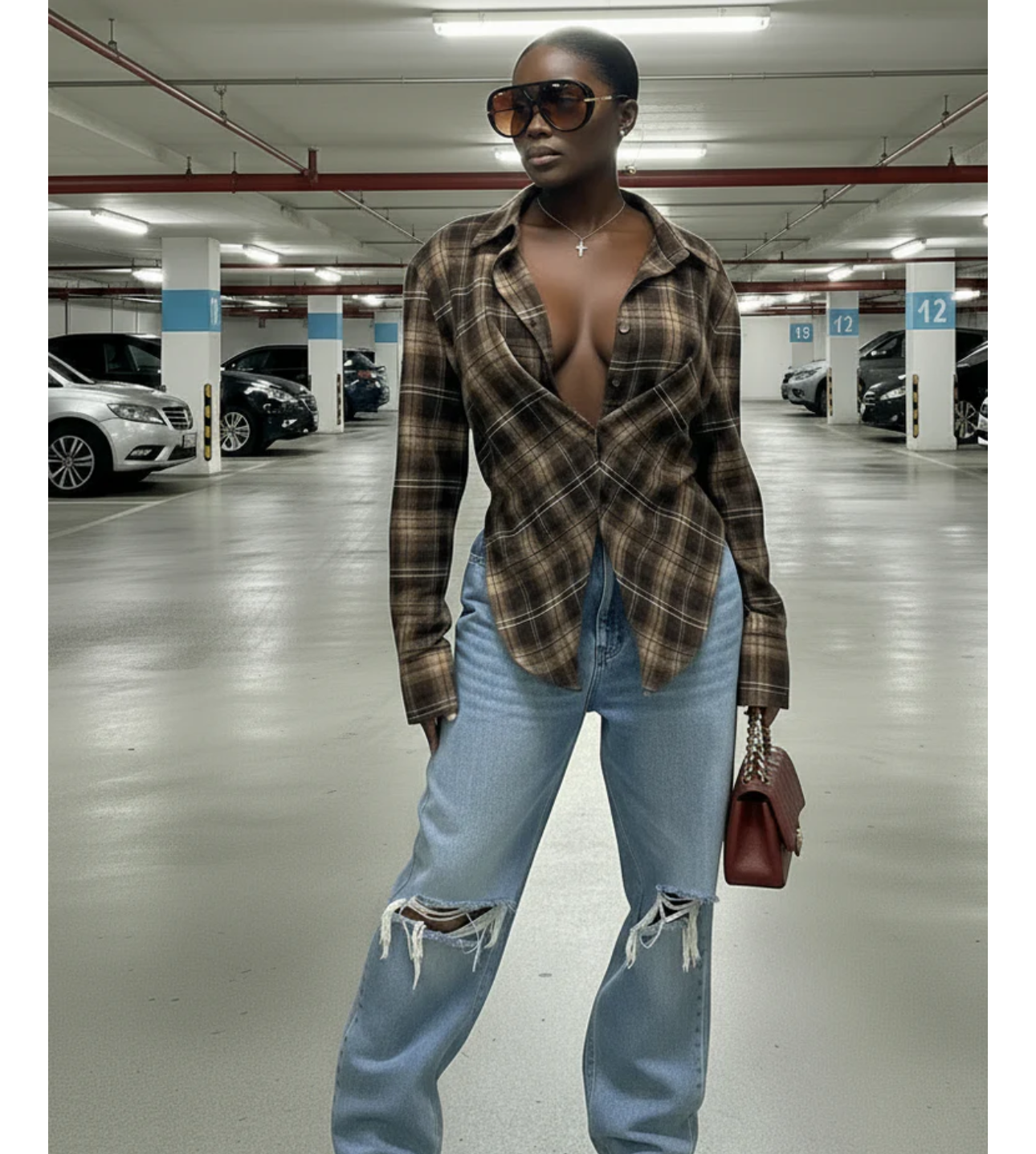 CITY STREETS FLANNEL TOP