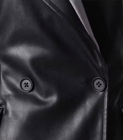 Power Play Leather Blazer (SHIP 10/26)