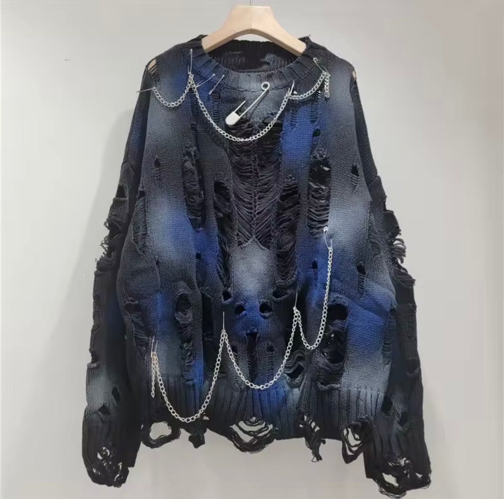 Bad Influence Distressed Sweater