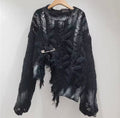 Shredded Chic Distressed Knit Sweater
