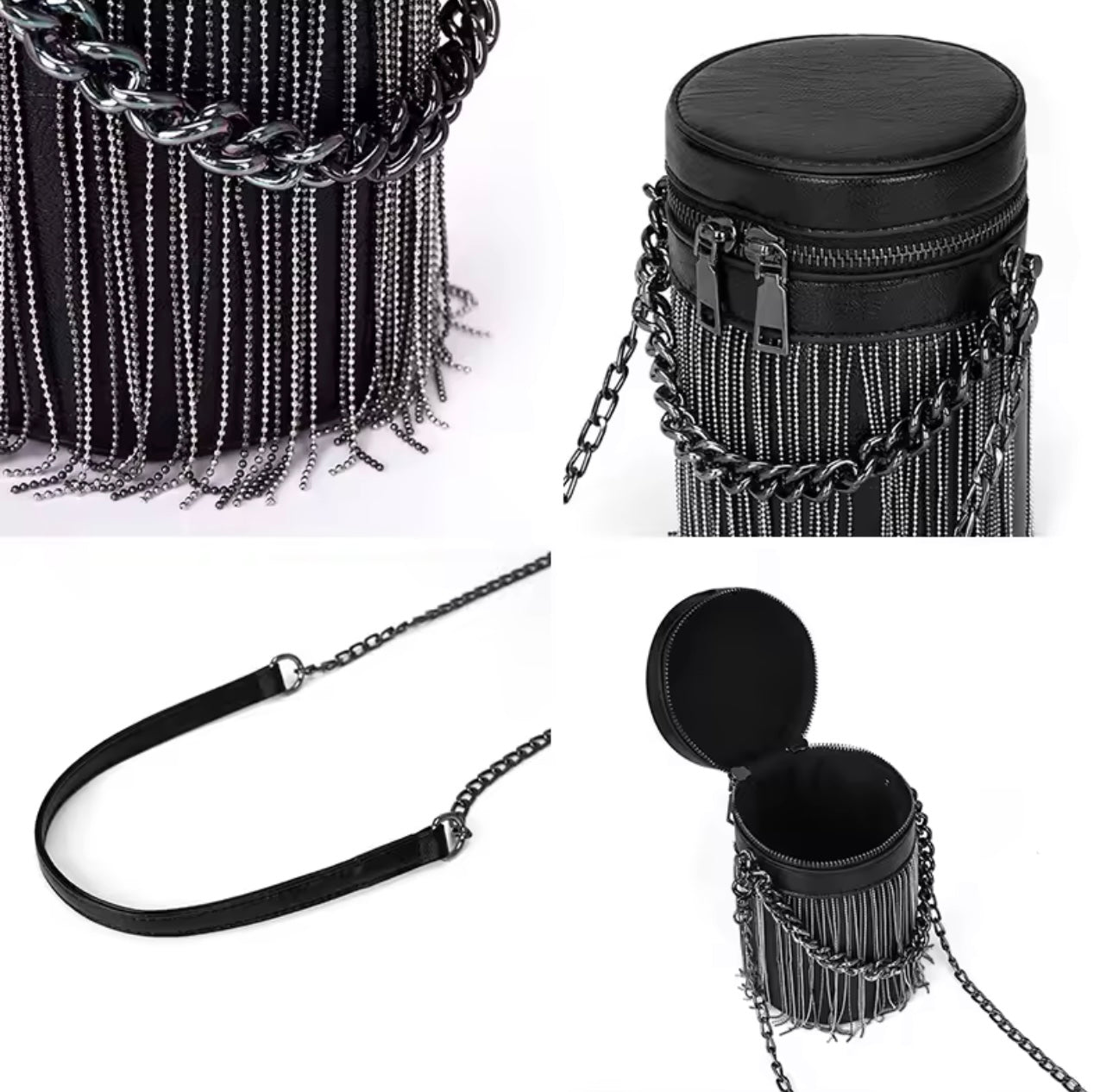 Midnight Fringe Crossbody