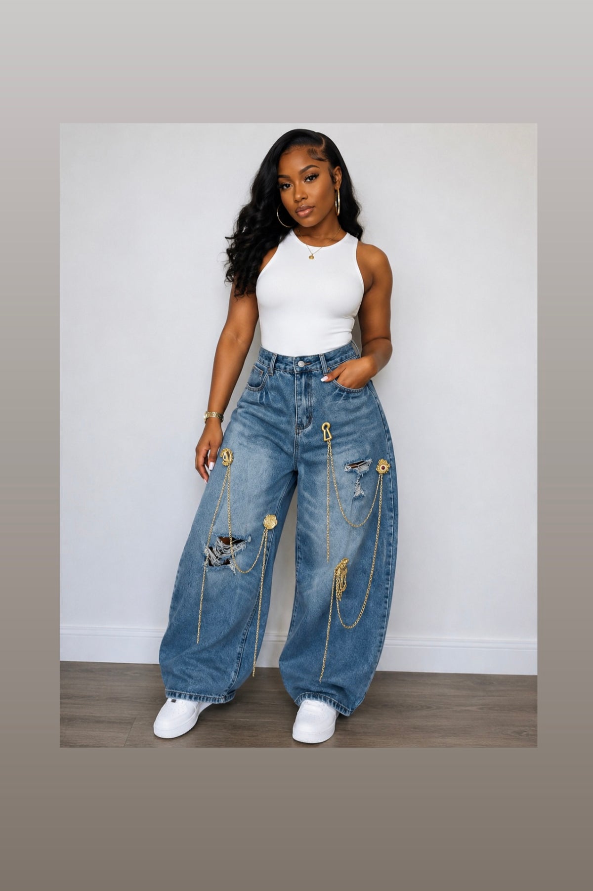 Golden Hour Chain Jeans