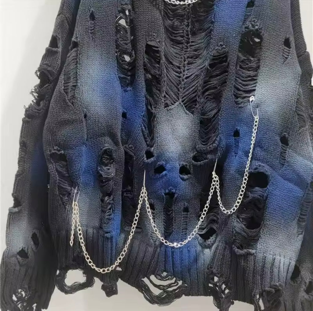 Bad Influence Distressed Sweater