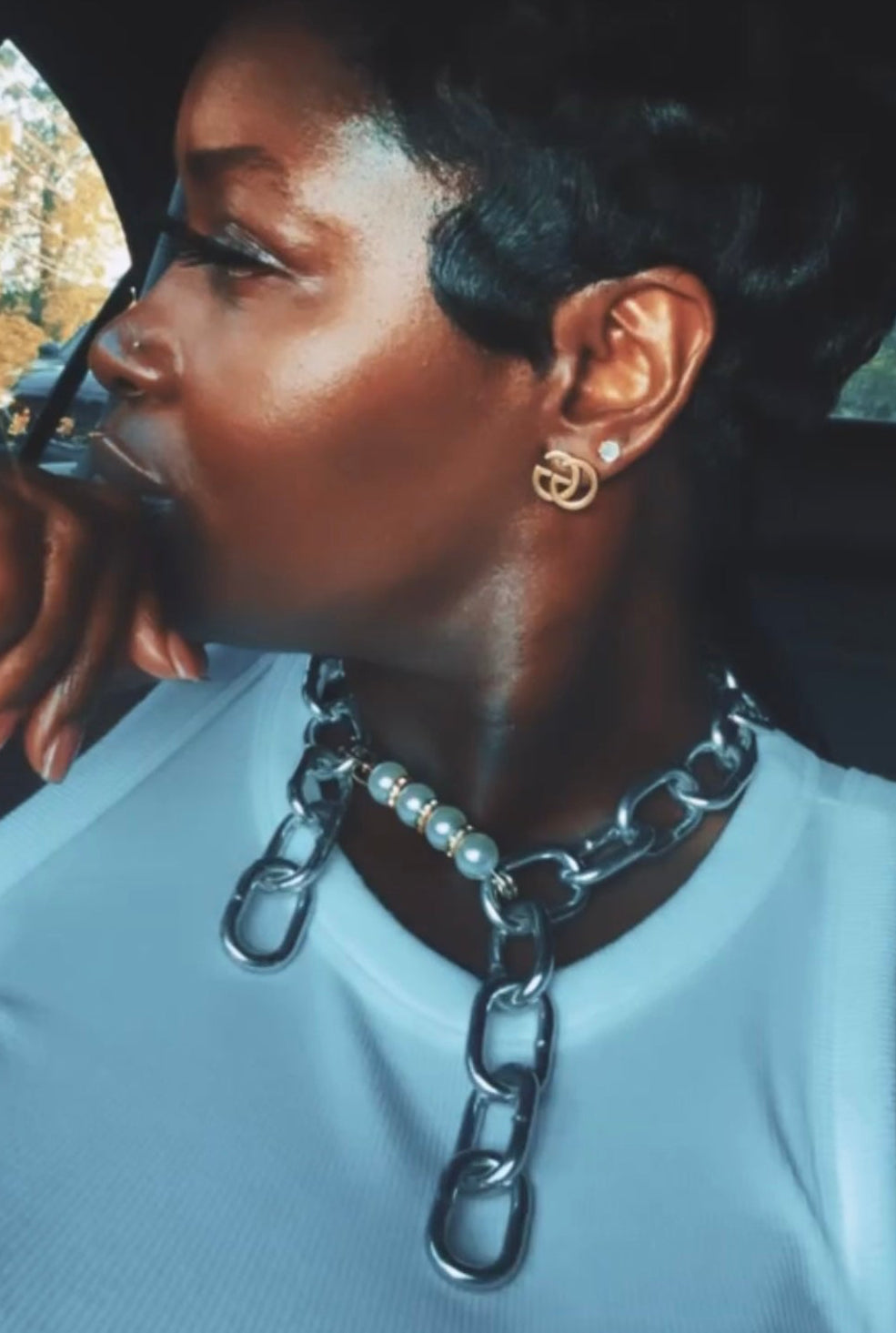 Chain Reaction Statement Necklace “ SHIP OUT SAME DAY”