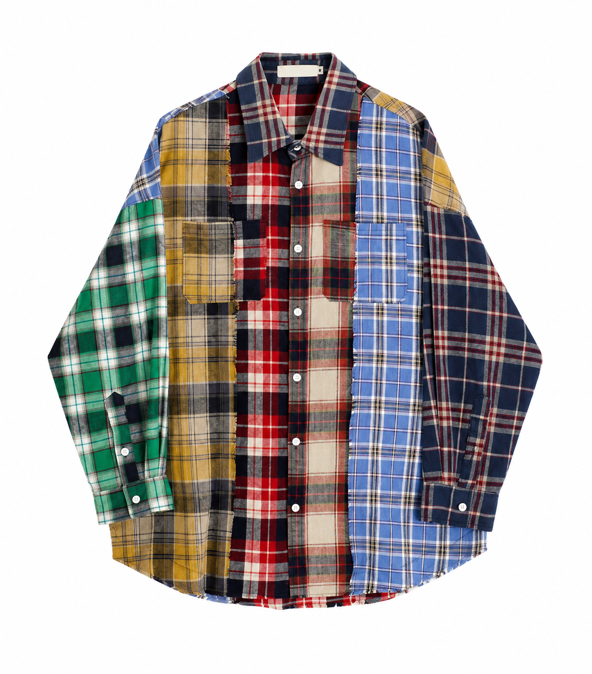 The Patchwork Plaid Oversized Shirt
