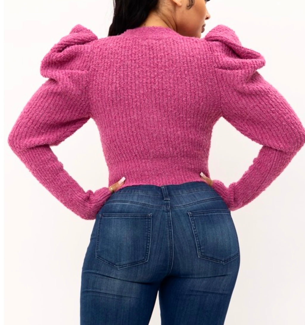 Power Puff Crop Sweater