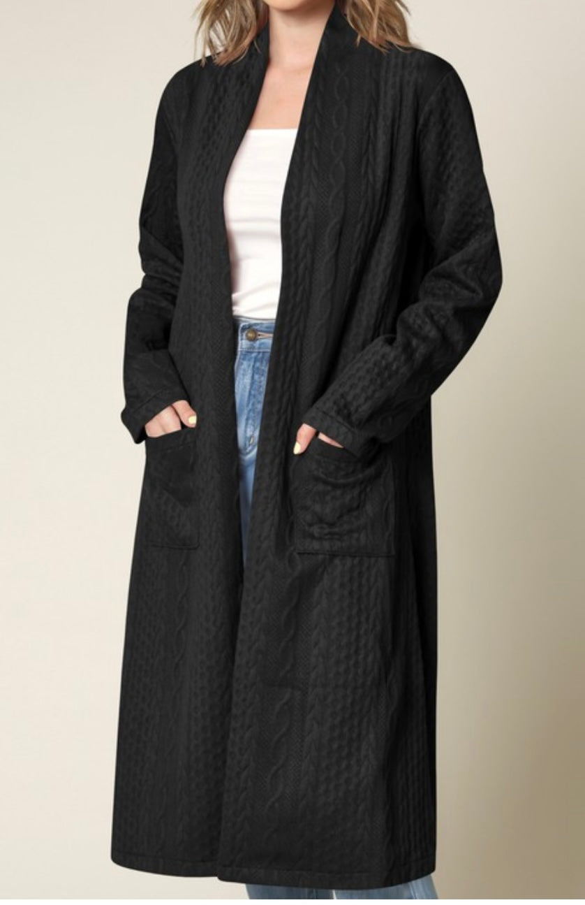The cardigan is
