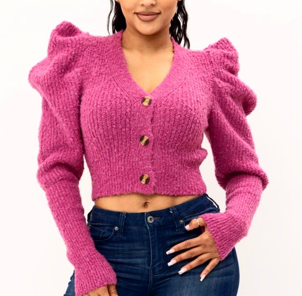 Power Puff Crop Sweater