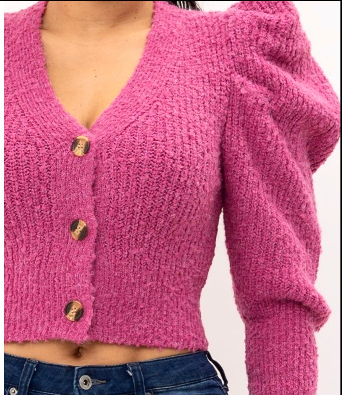 Power Puff Crop Sweater