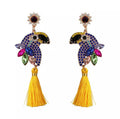 Birds Fringed Drop Earring