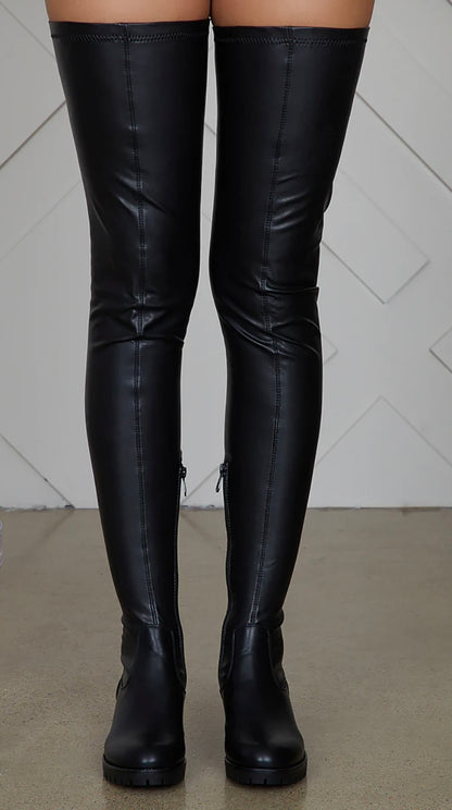 Thigh High Stretch boots